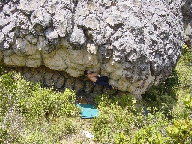 Bloque: el techo desplomado del sector de búlder