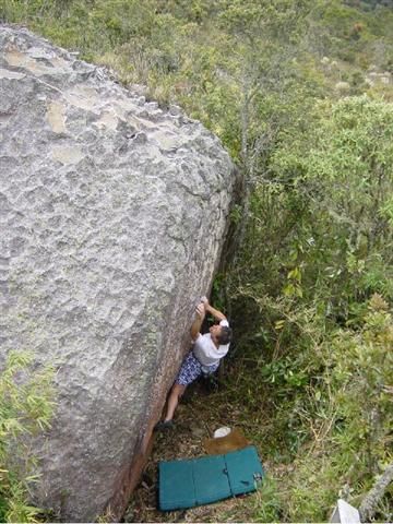 Búlder en las Rocas, con su colchoneta
