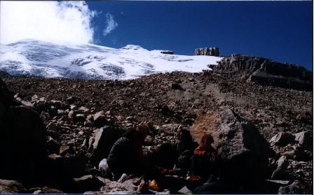 Morrena y glaciar